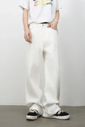Men's Wide Leg Jeans White Bazaare Mart Men's Wide Leg Jeans