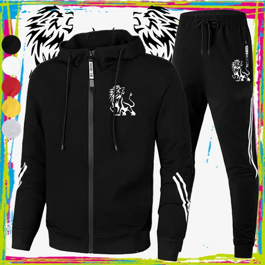 Mens Lion Hoodie Track Suits