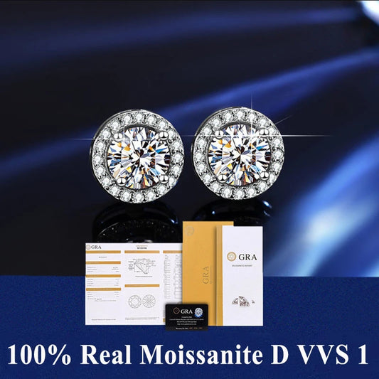 Moissanite Stud Earrings For Women