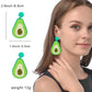 Acrylic Fruit Vegetable Earrings Avocado J116 Bazaare Mart Fruit Earrings