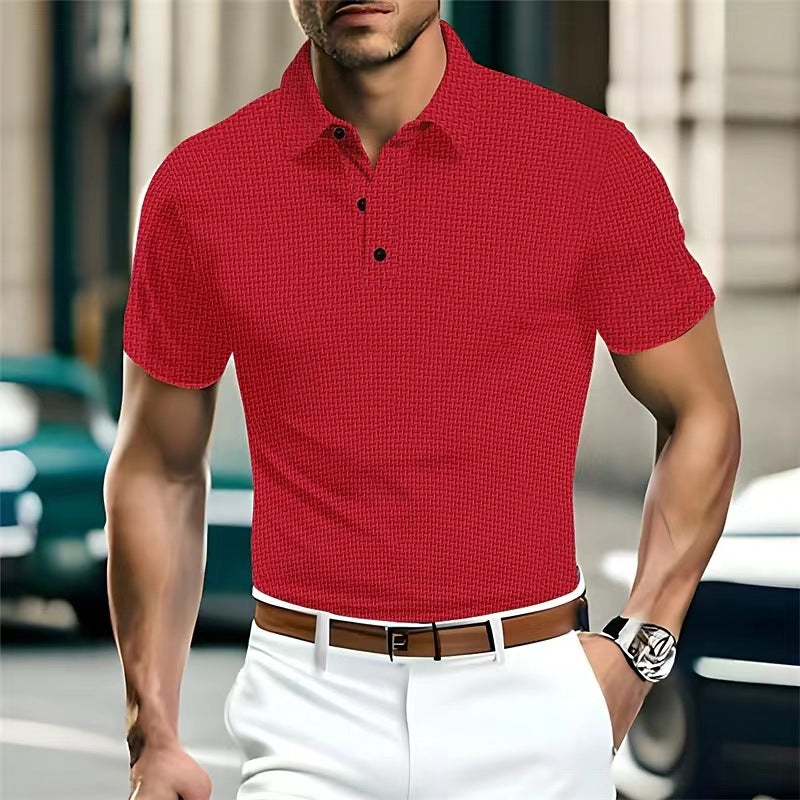 Ice Silk Solid Color Polo Shirt