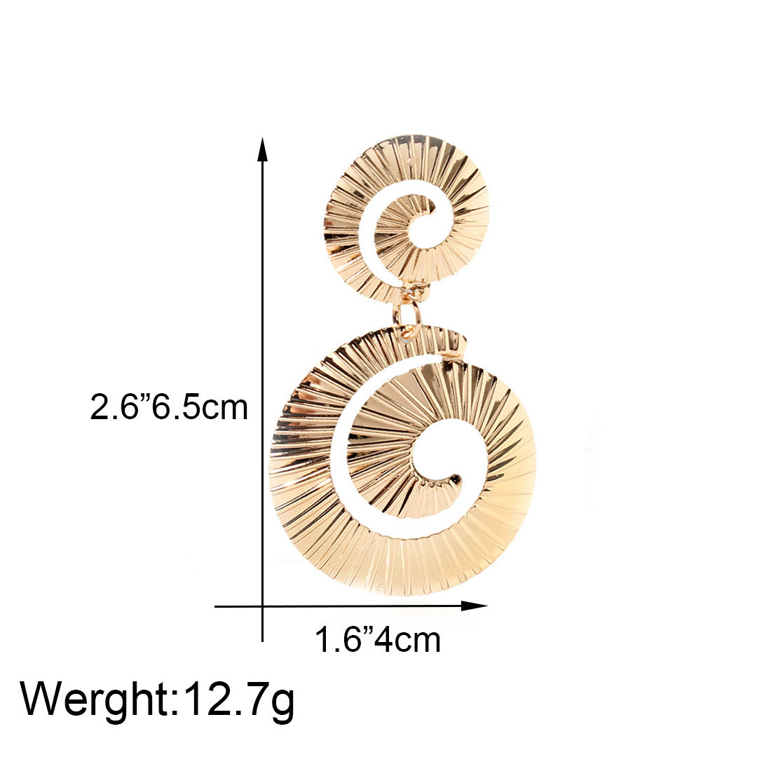 Gold Spiral Earrings