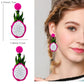 Acrylic Fruit Vegetable Earrings Pitaya J1 Bazaare Mart Fruit Earrings
