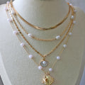 Four Strand Beach Style Necklace Gold Bazaare Mart Shell Necklace