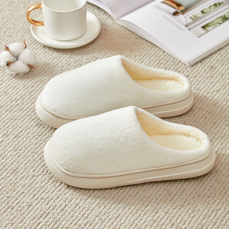 Cream Fleece-lined Slippers