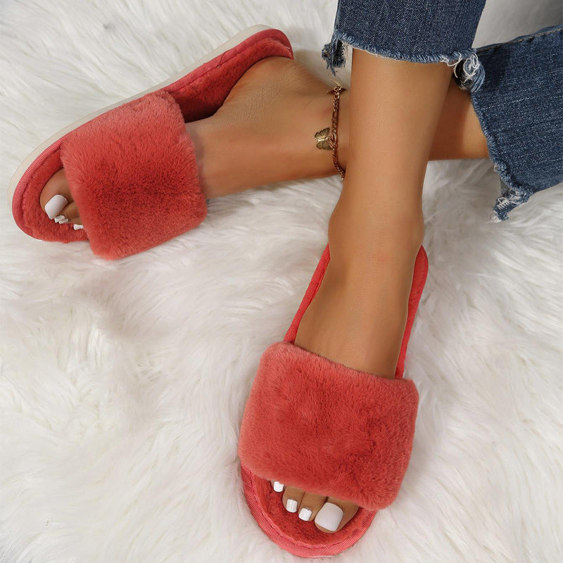 Women's Plush Flat Slippers