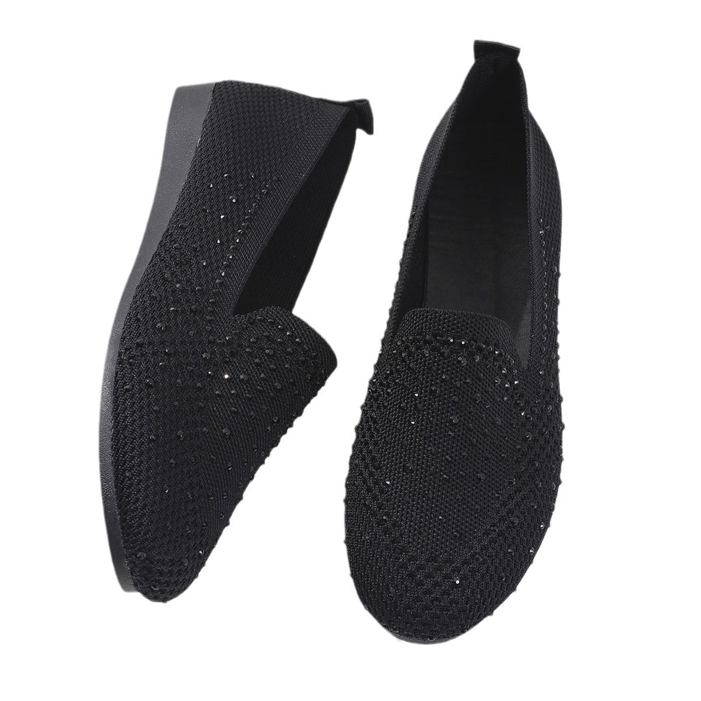 Sparkly Mesh Slip On Flats