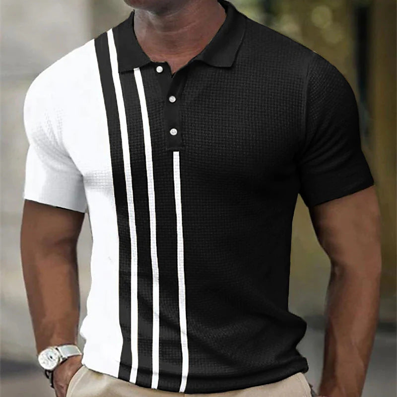 Black Two-Tone Golf Shirt 