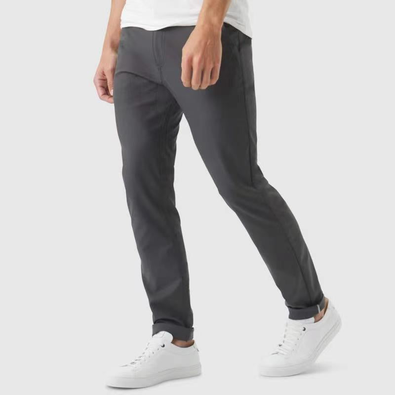 Grey Straight leg Casual Trousers