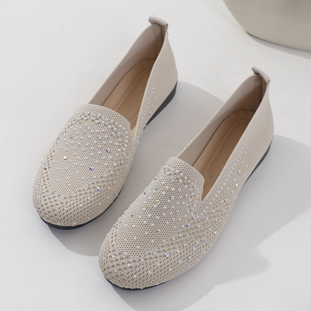 Sparkly Mesh Slip On Flats