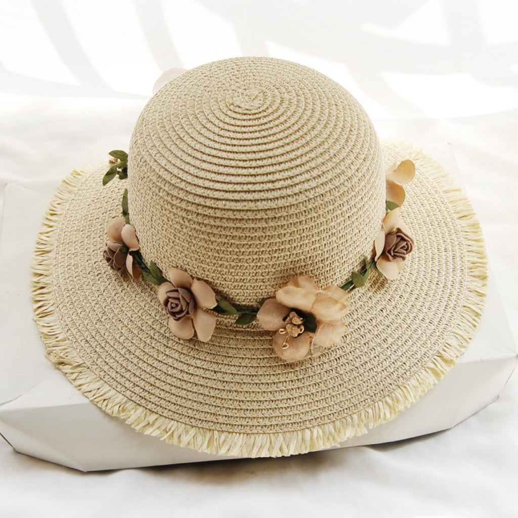 Flower Garland Straw Hat