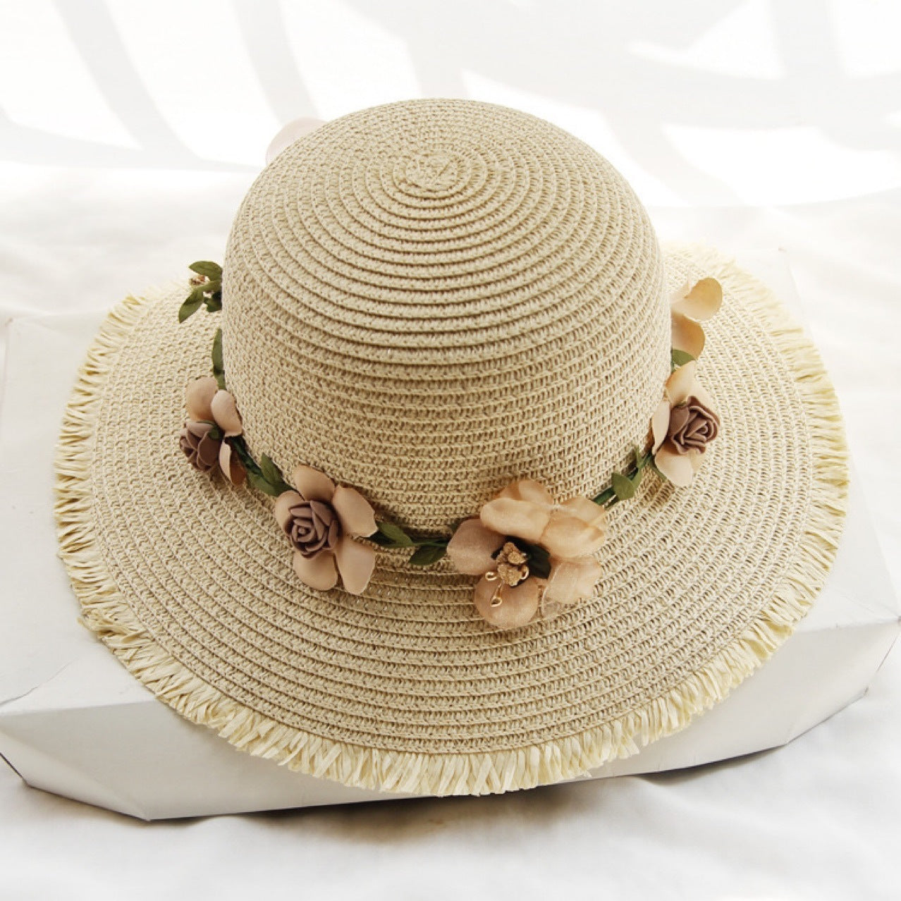 Flower Garland Straw Hat