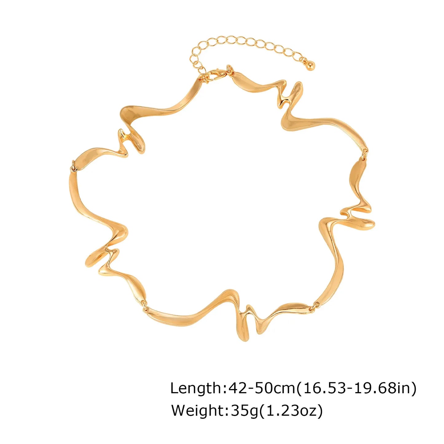 Abstract Exaggerated Liquid Necklace/Bracelet Necklace Bazaare Mart Liquid Choker