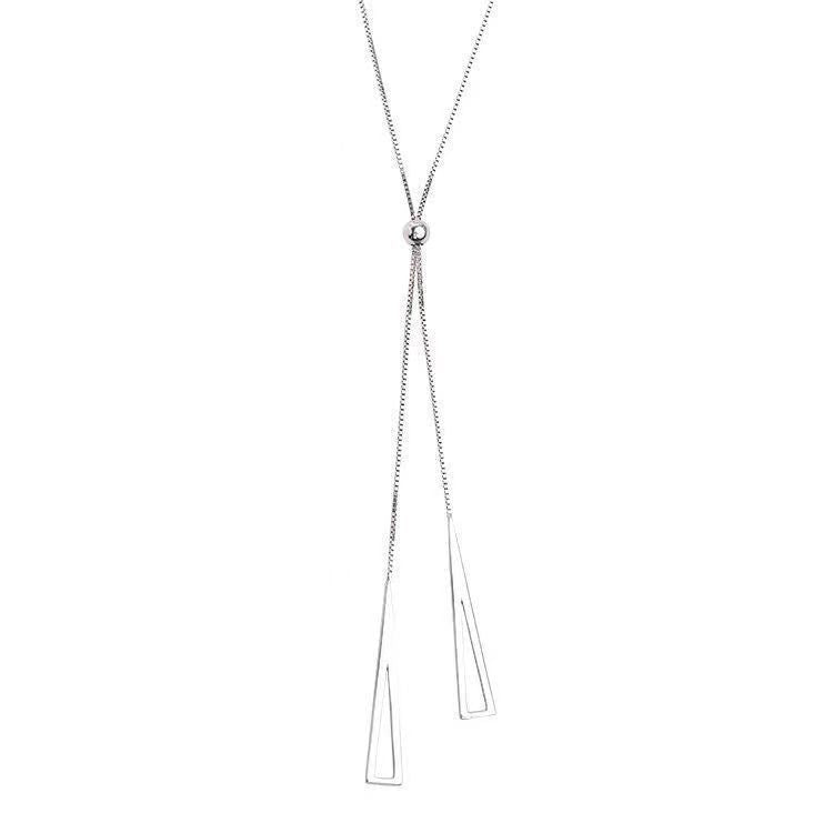 Simple Long Triangle Bolo Necklace