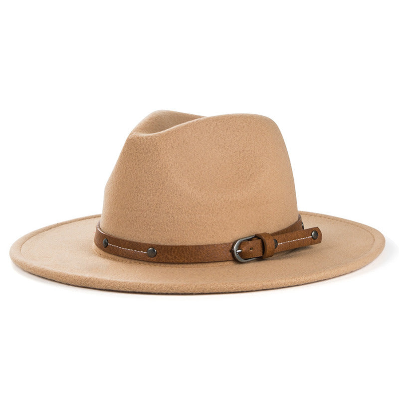 PU Buckled Hatband Cowboy Hat