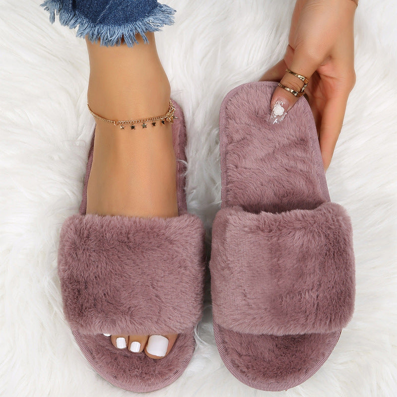 Women's Plush Flat Slippers