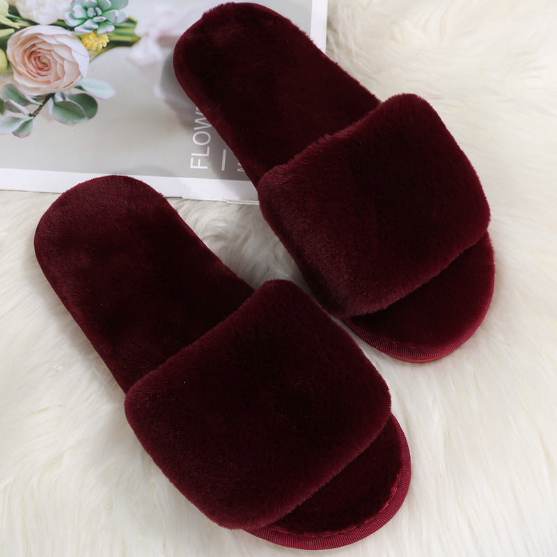 Women's Plush Flat Slippers