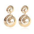 Gold Spiral Earrings Gold Bazaare Mart Gold Drop Earrings
