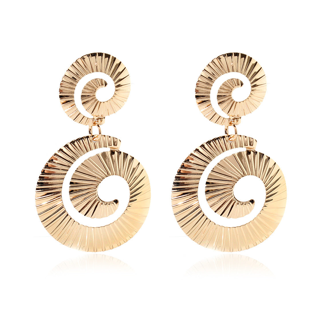 Gold Spiral Earrings