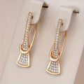 Drop Buckle Earrings Gold Bazaare Mart Gold Rhinestone Drop Earrings