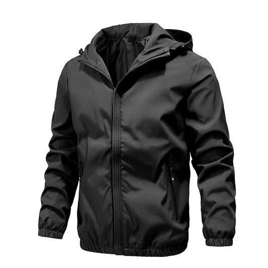 Men's Basic Hooded Zip Jacket