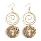 Abalone Swirl Dangle Earrings Bazaare Mart Abalone Swirl Dangle Earrings
