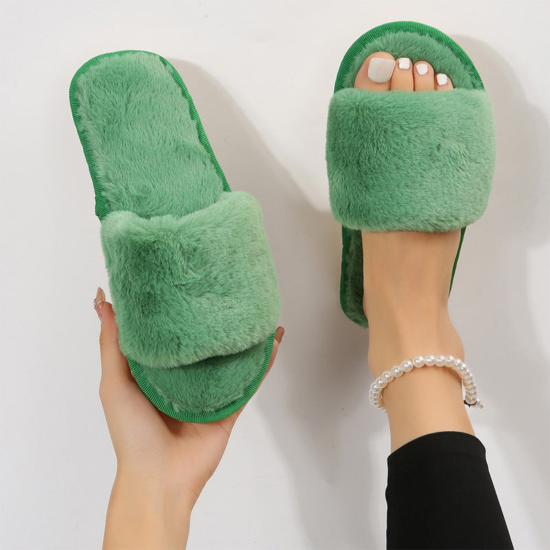 Women's Plush Flat Slippers