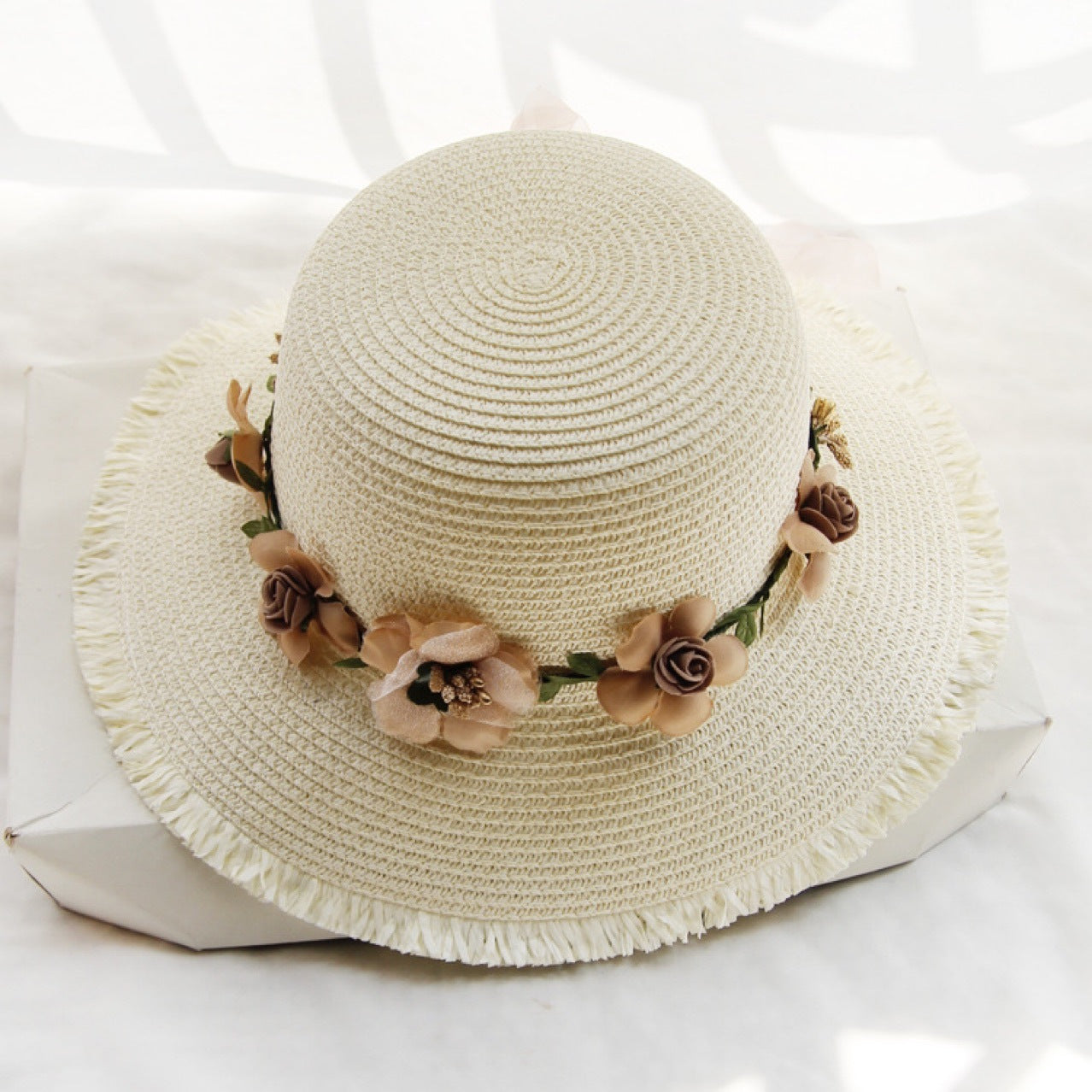 Flower Garland Straw Hat