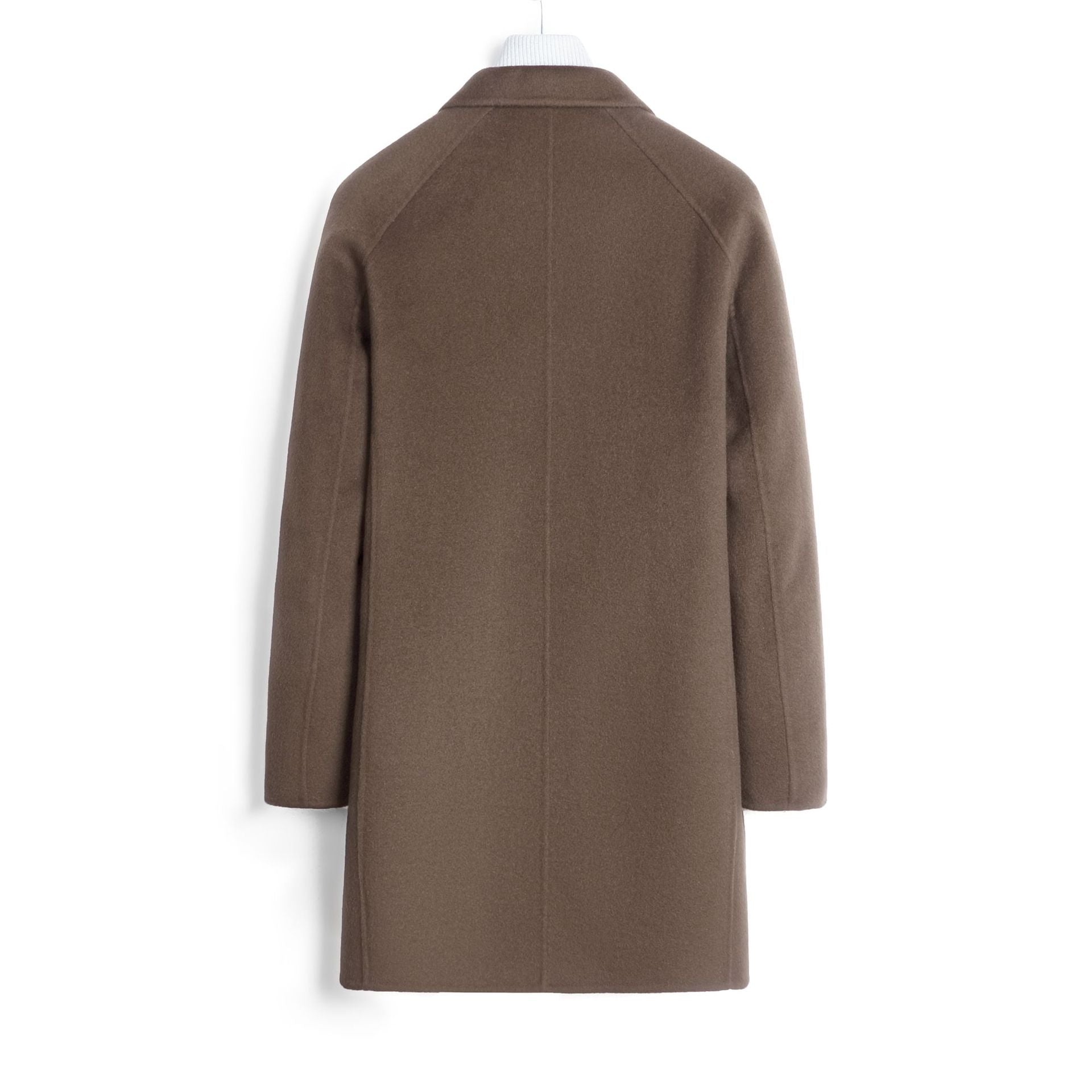 Worsted Wool Mid-length Slim-fit Top Coat