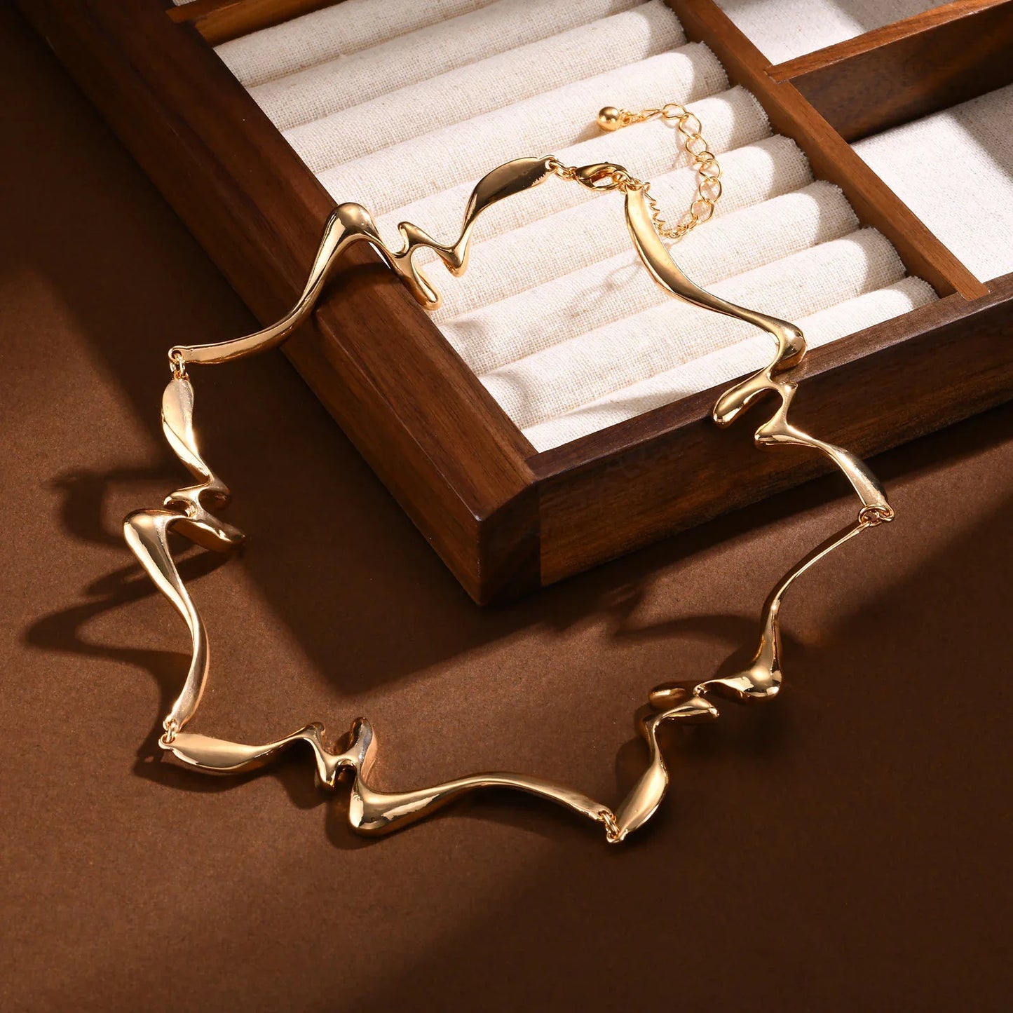 Abstract Exaggerated Liquid Necklace/Bracelet Bazaare Mart Liquid Choker