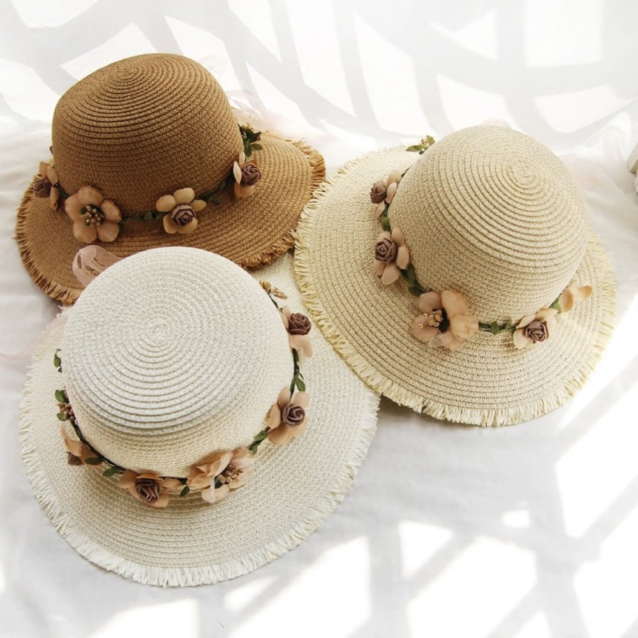 Flower Garland Straw Hat
