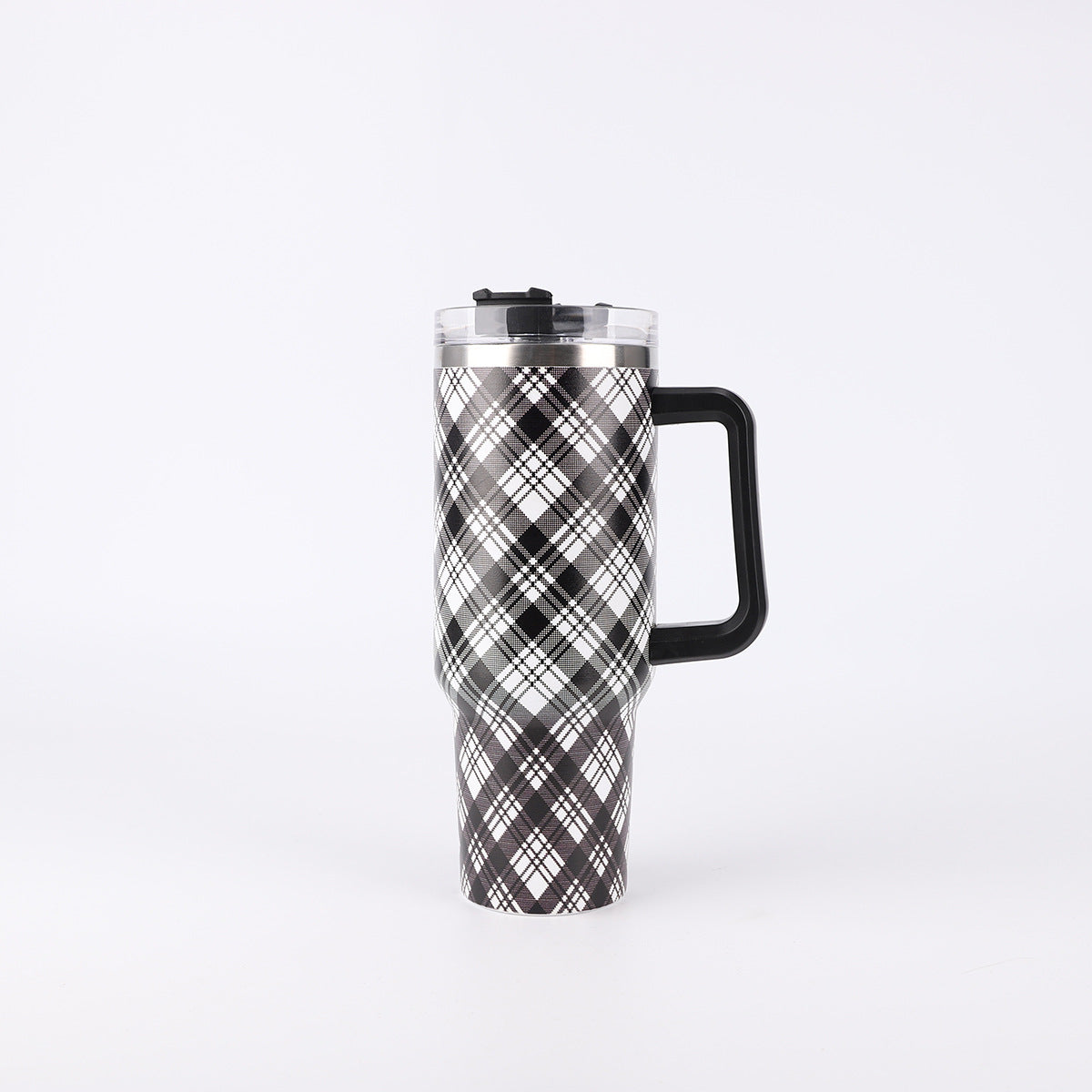 B&W Plaid Cup