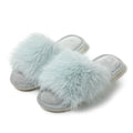 Fuzzy Open Toe Women's Slippers Blue Style CJ Dropshipping Slippers