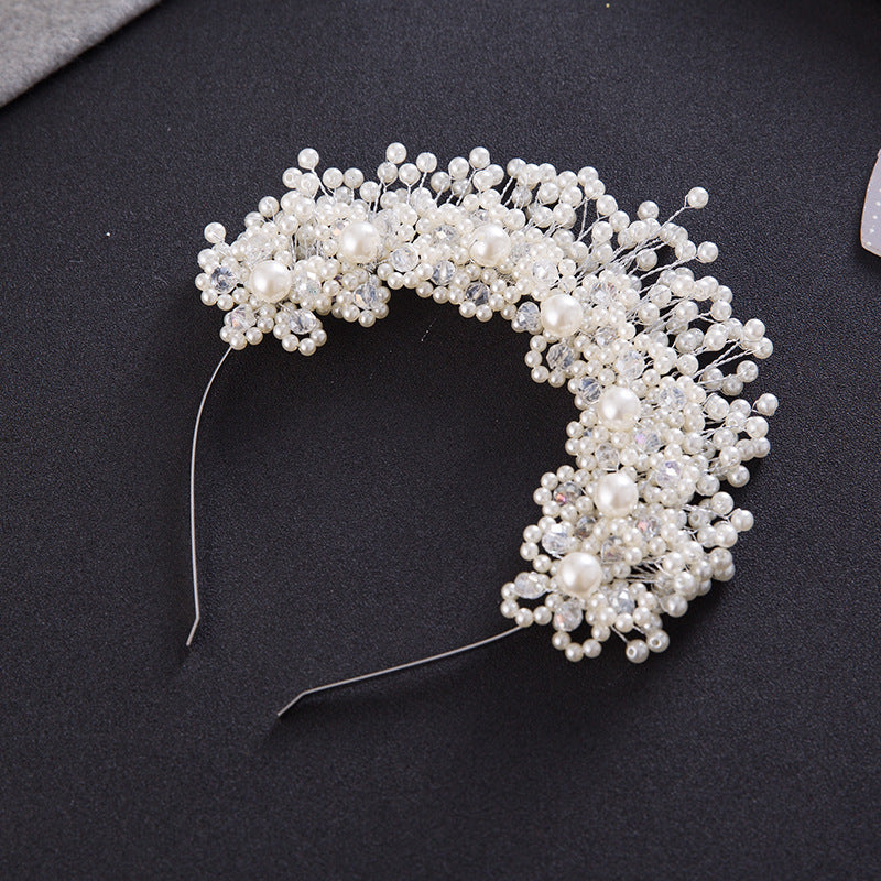 Pearl Floral Bridal Crown Headband