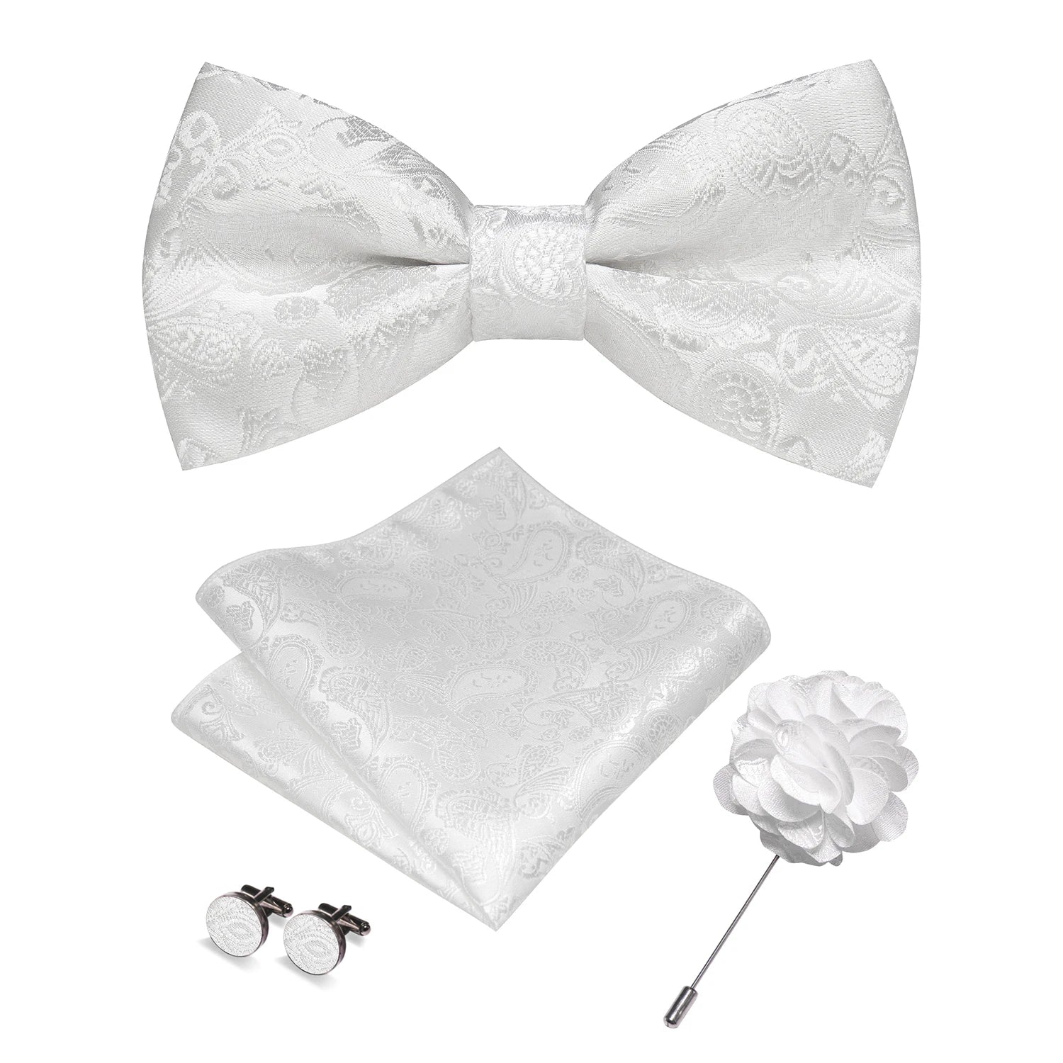 Paisley Jacquard Bow Tie 4pc Set 0040 Bazaare Mart Paisley Jacquard Bow Tie 4pc Set