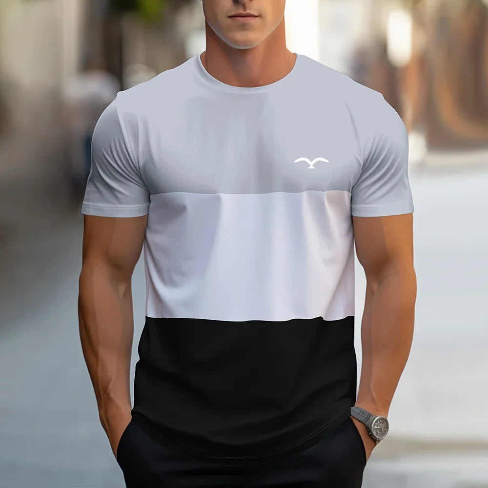 Retro Classic Breathable Colorblock T-shirt
