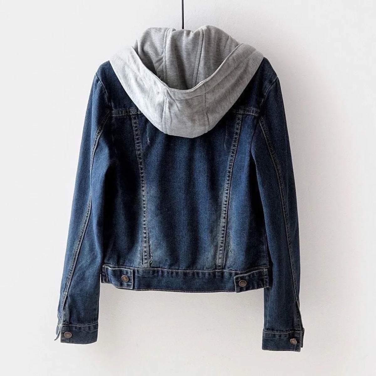 Women's Hooded Denim Jacket – Fleece-Lined Cropped Jean Jacket