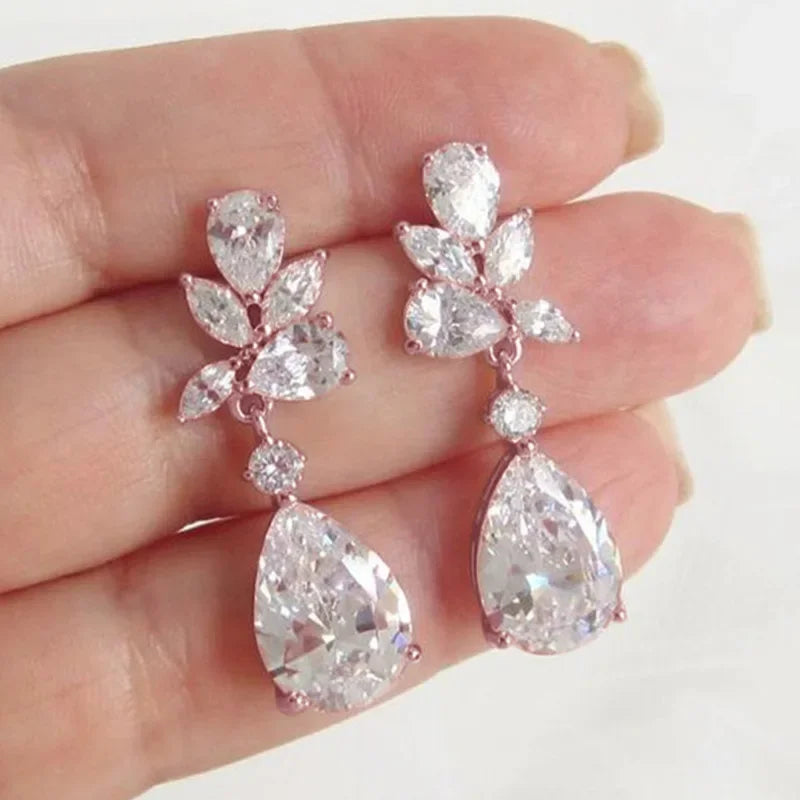 Glamorous Special Occasion CZ Earrings E2096 Bazaare Mart Rhinestone Earrings