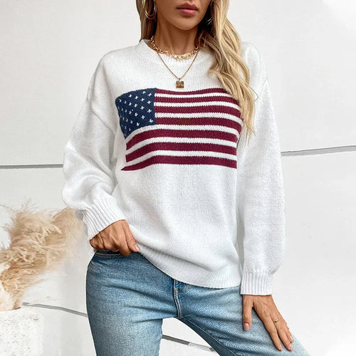 American Flag Sweater Bazaare Mart Flag Sweater