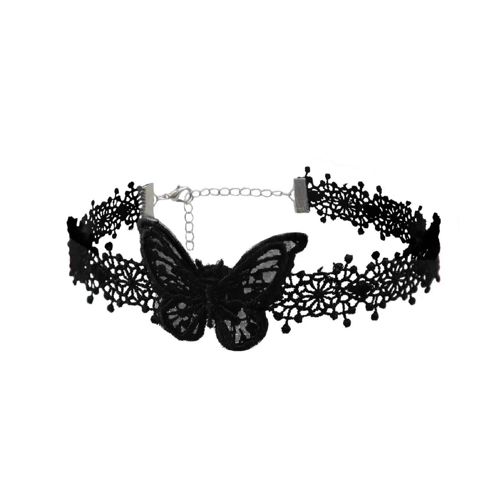Neo-Gothic Black Lace Choker NXLS13 Bazaare Mart Black Lace Choker