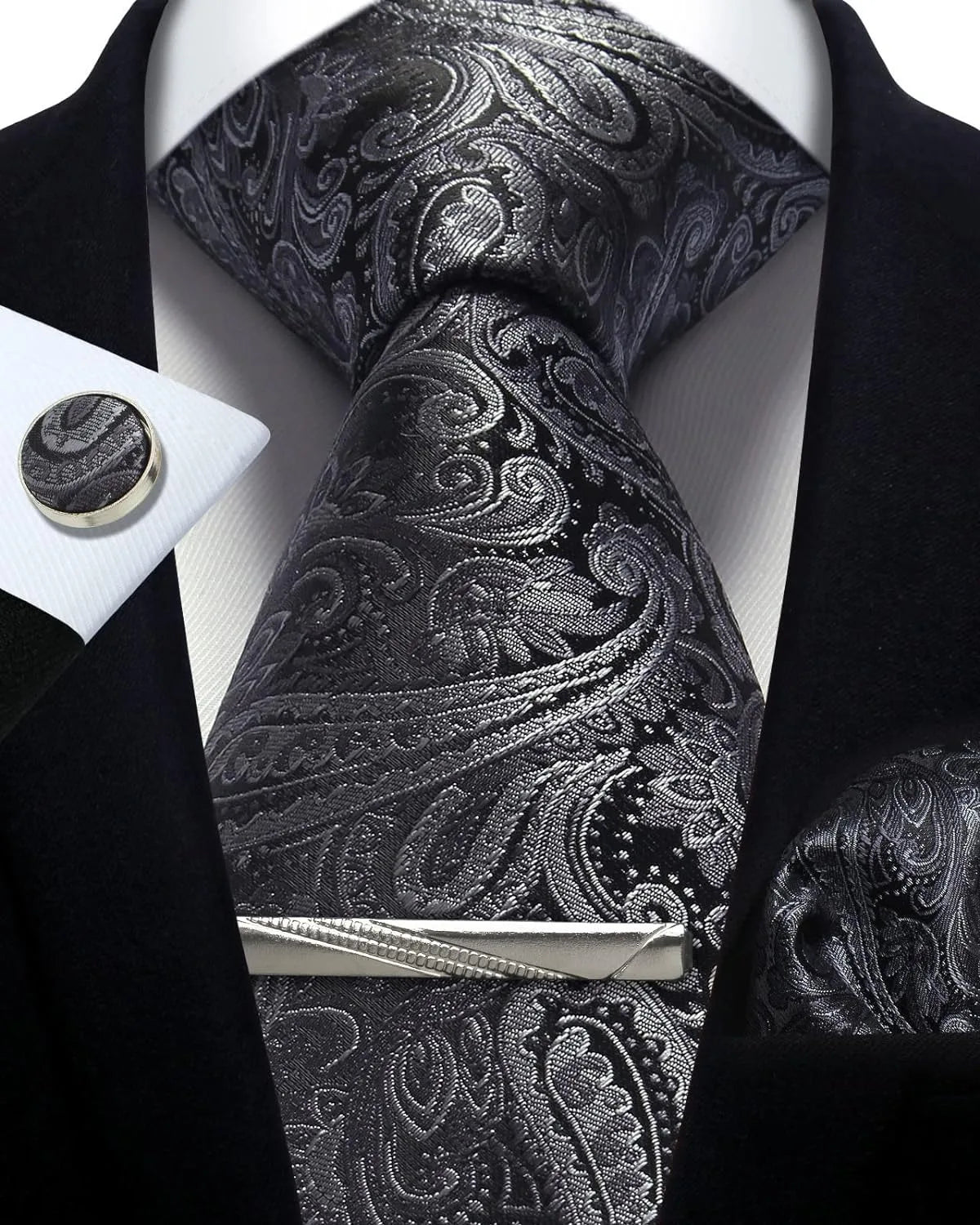Silk Paisley 4pc Necktie Set
