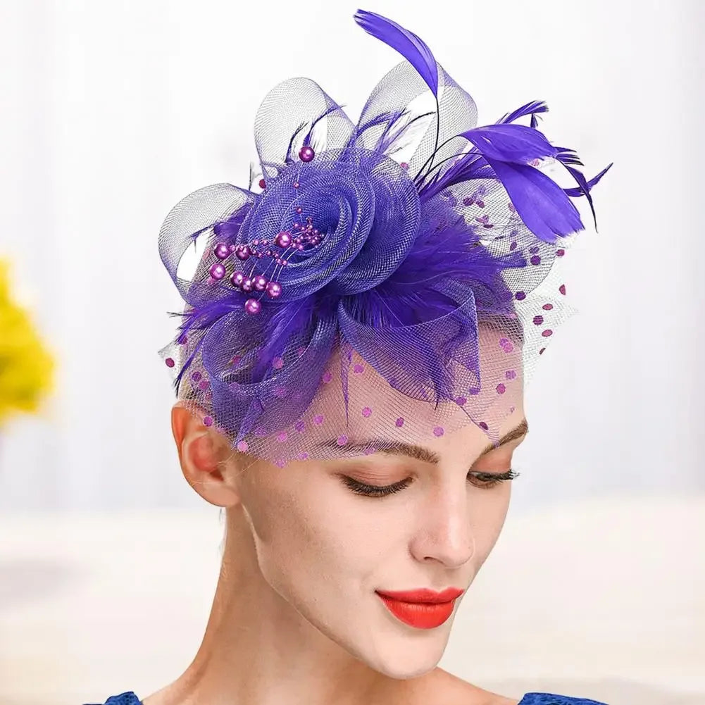 Mesh Dot Fascinator Hat - Bazaare Mart