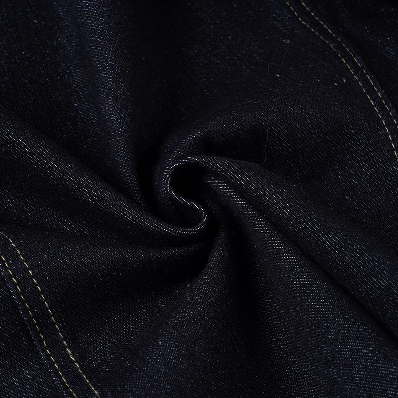 Vintage Midnight Blue Denim Button-Up Shacket