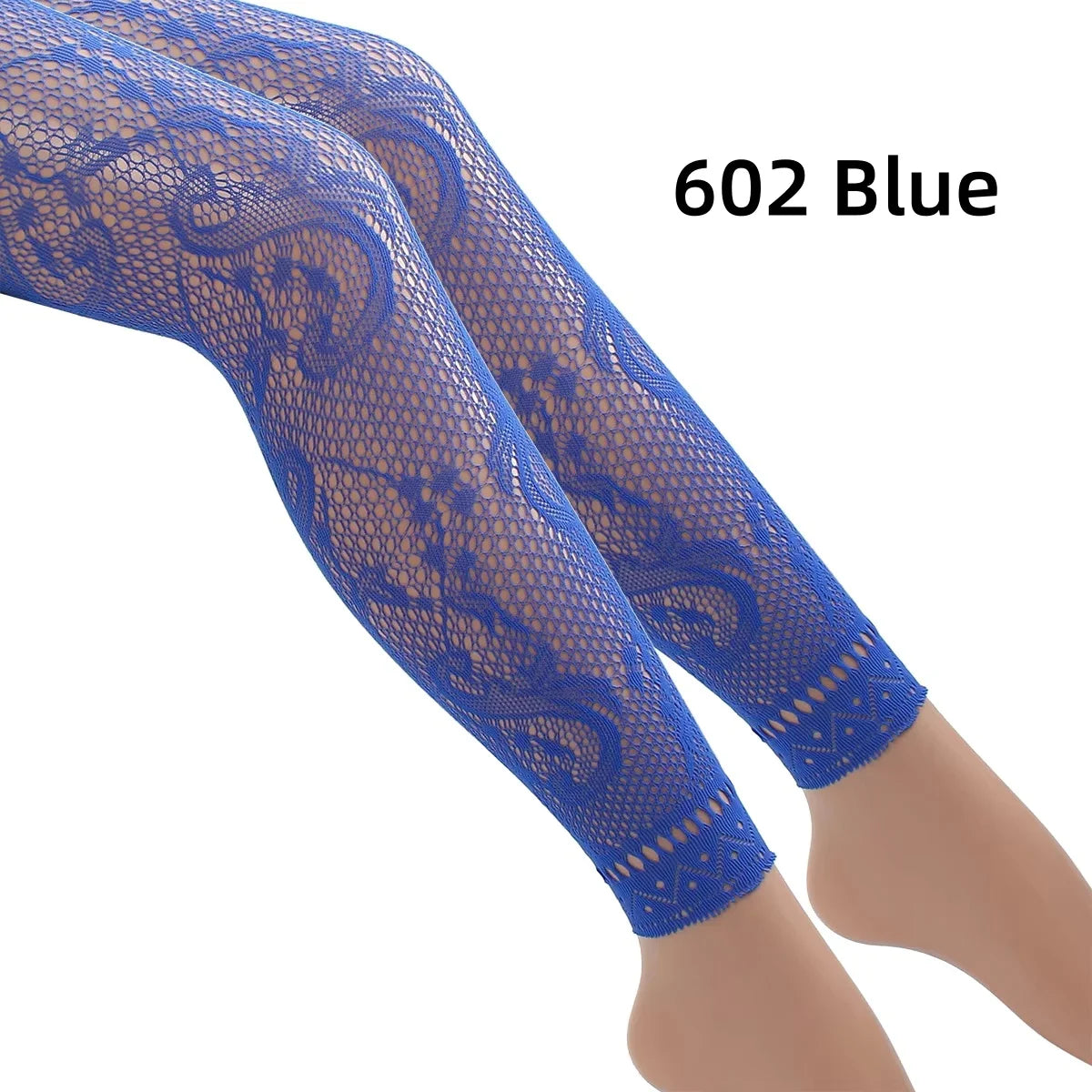 Colored Lace High Waist Footless Tights