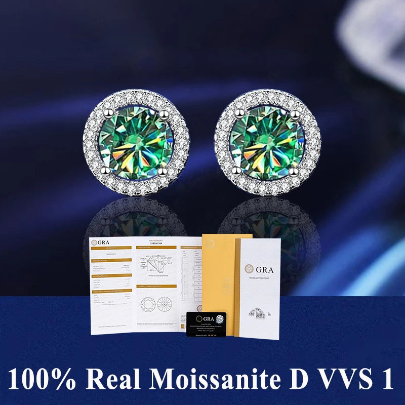Moissanite Stud Earrings For Women