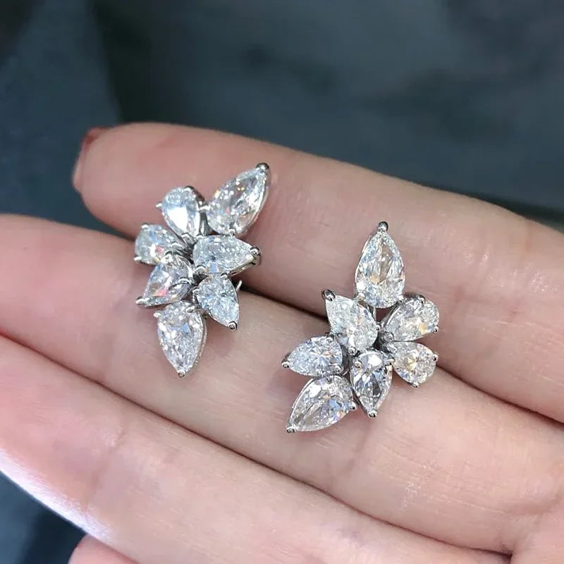 Glamorous Special Occasion CZ Earrings E1706 Bazaare Mart Rhinestone Earrings