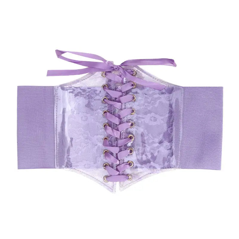 Lace Corset Belt Purple Bazaare Mart Lace Corset Belt