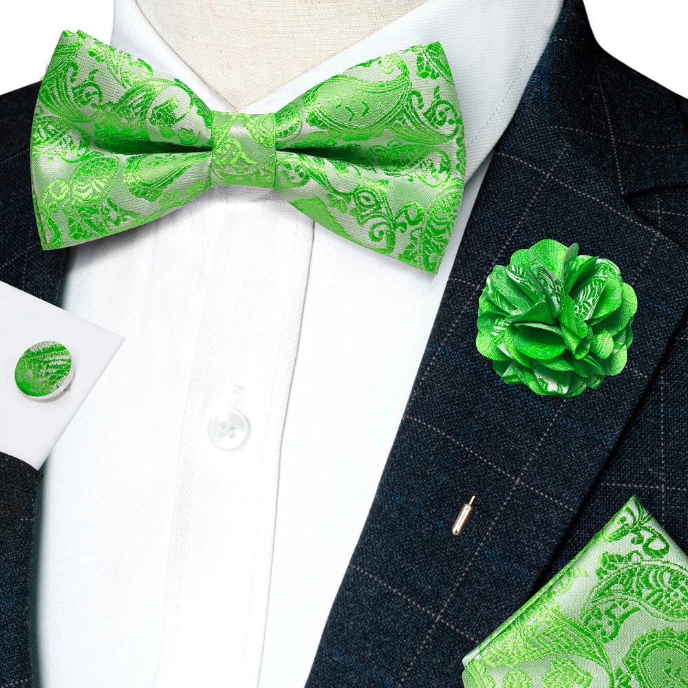 Paisley Jacquard Bow Tie 4pc Set Bazaare Mart Paisley Jacquard Bow Tie 4pc Set