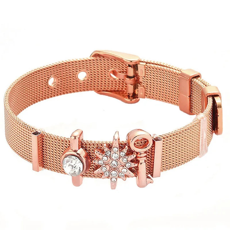 Nautical Stainless Steel Mesh Bracelet