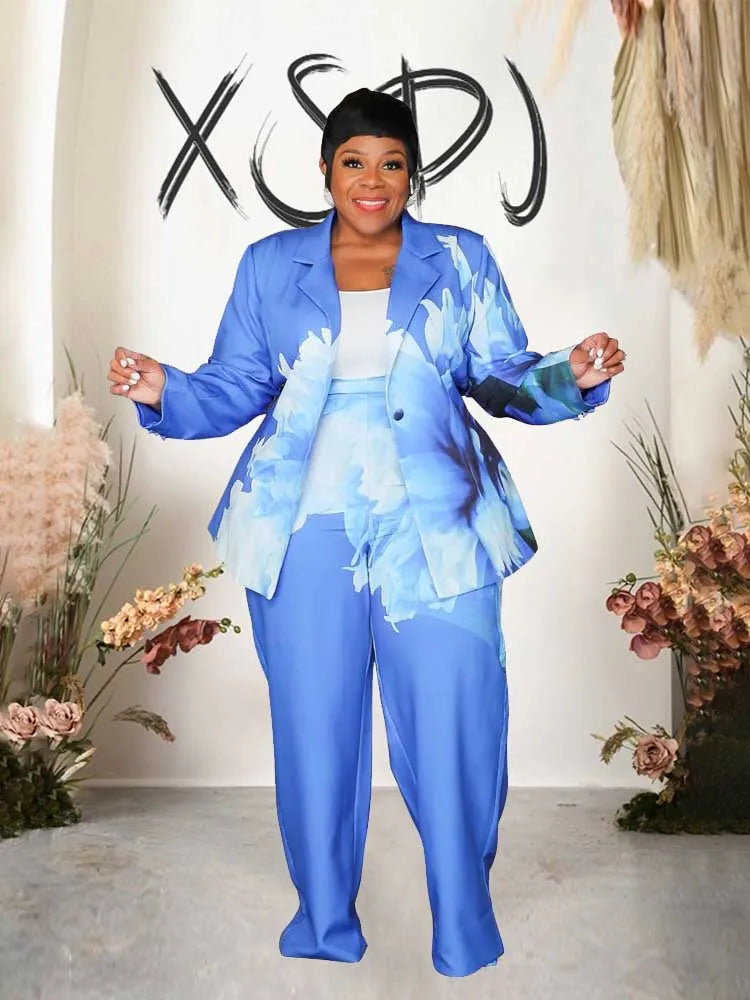 Elegant Floral Pant Suit